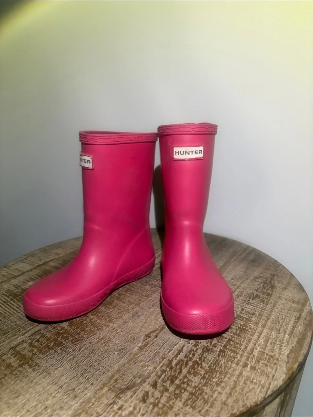 Hunter Kids Hot Pink Rain Boots Sz 8